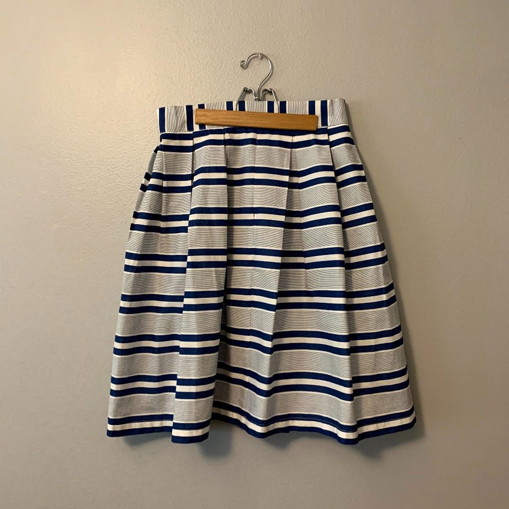Blue & White A-Line Skirt